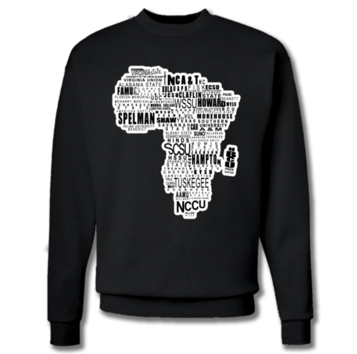 The “Diaspora” Crewneck Sweater in Black and White