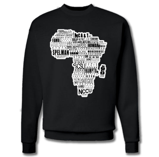 The “Diaspora” Crewneck Sweater in Black and White