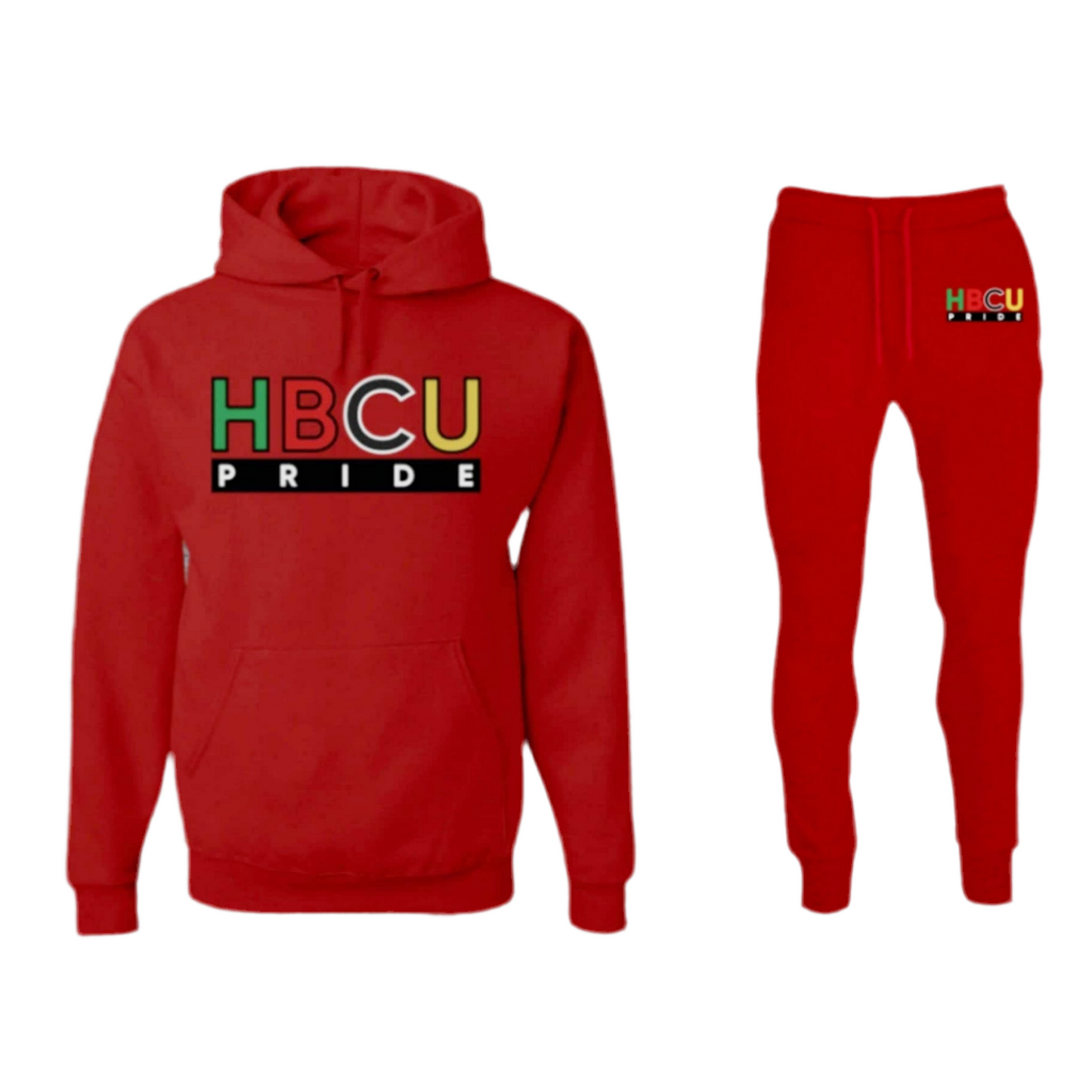 Unisex HBCU Pride Sweatsuit in Red "POWER" (Embroidered) #SweatSuit
