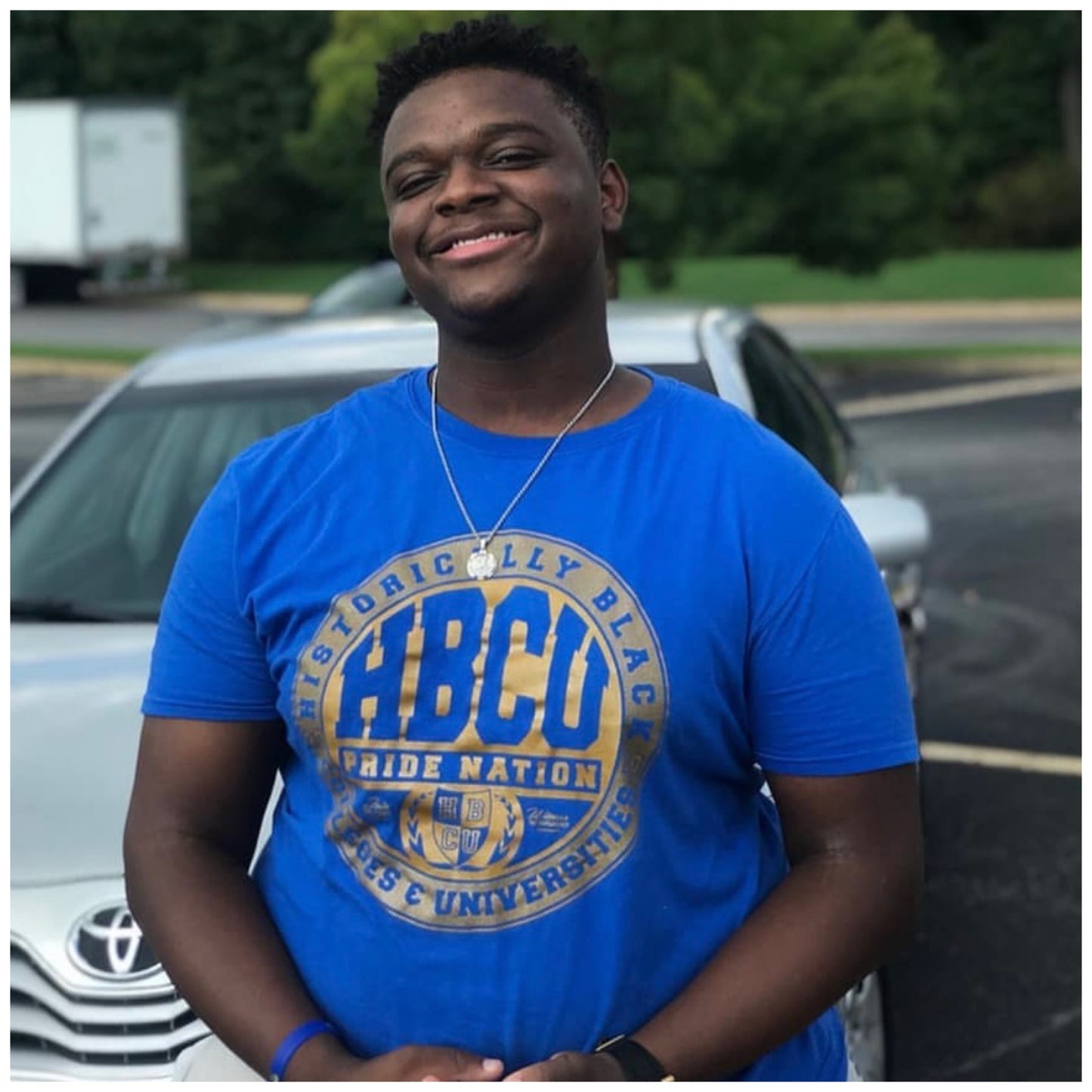 The Royal Blue and Gold HPN Classic Logo Tee