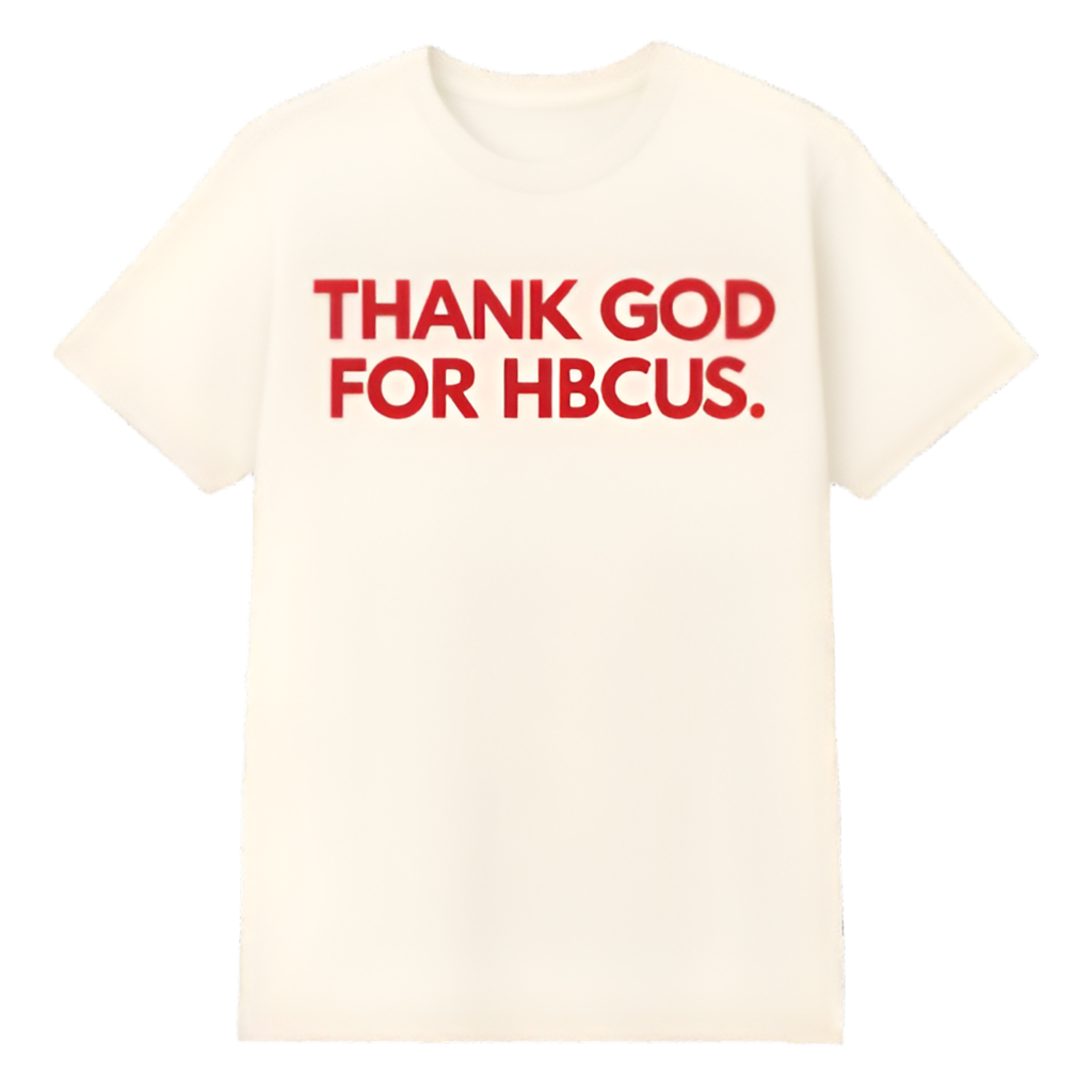 The “THANK YOU GOD FOR HBCUs.” in D9 Colors
