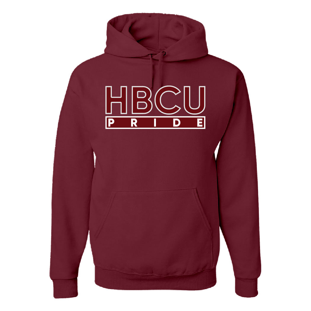 The HBCU PRIDE Hoodie/Crew in Maroon/Maroon/White