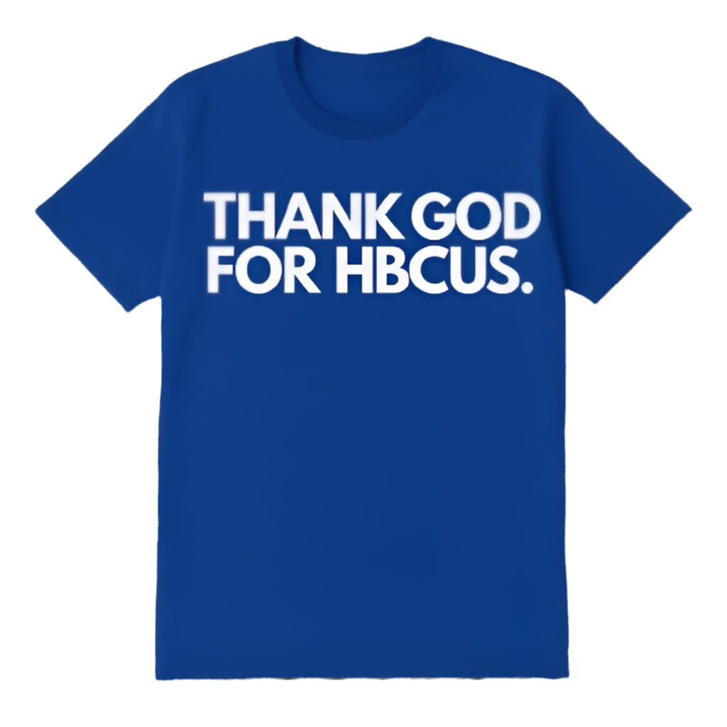 The “THANK YOU GOD FOR HBCUs.” in D9 Colors