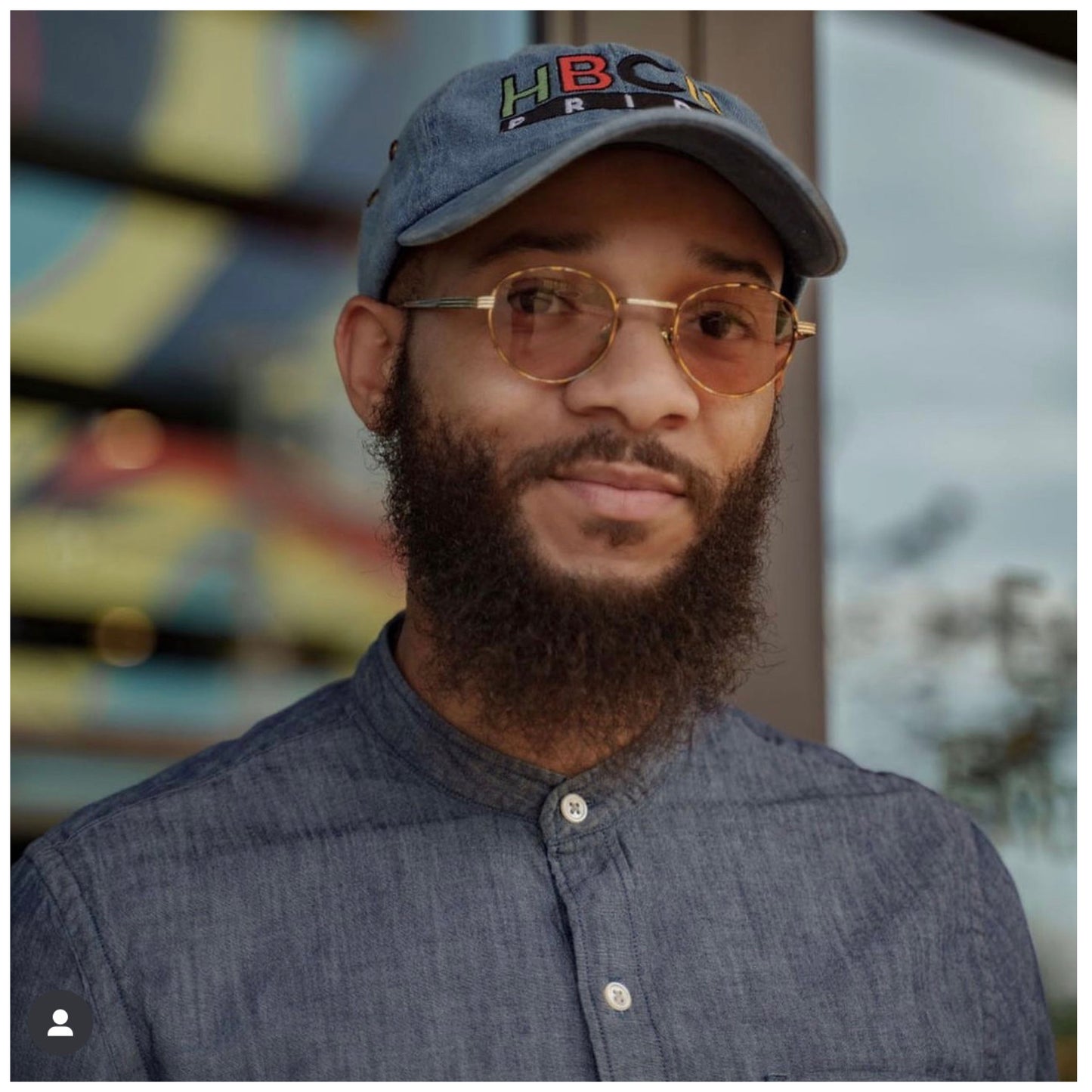 The "90's Vibe" HBCU Pride Banner Dad Hat in Denim
