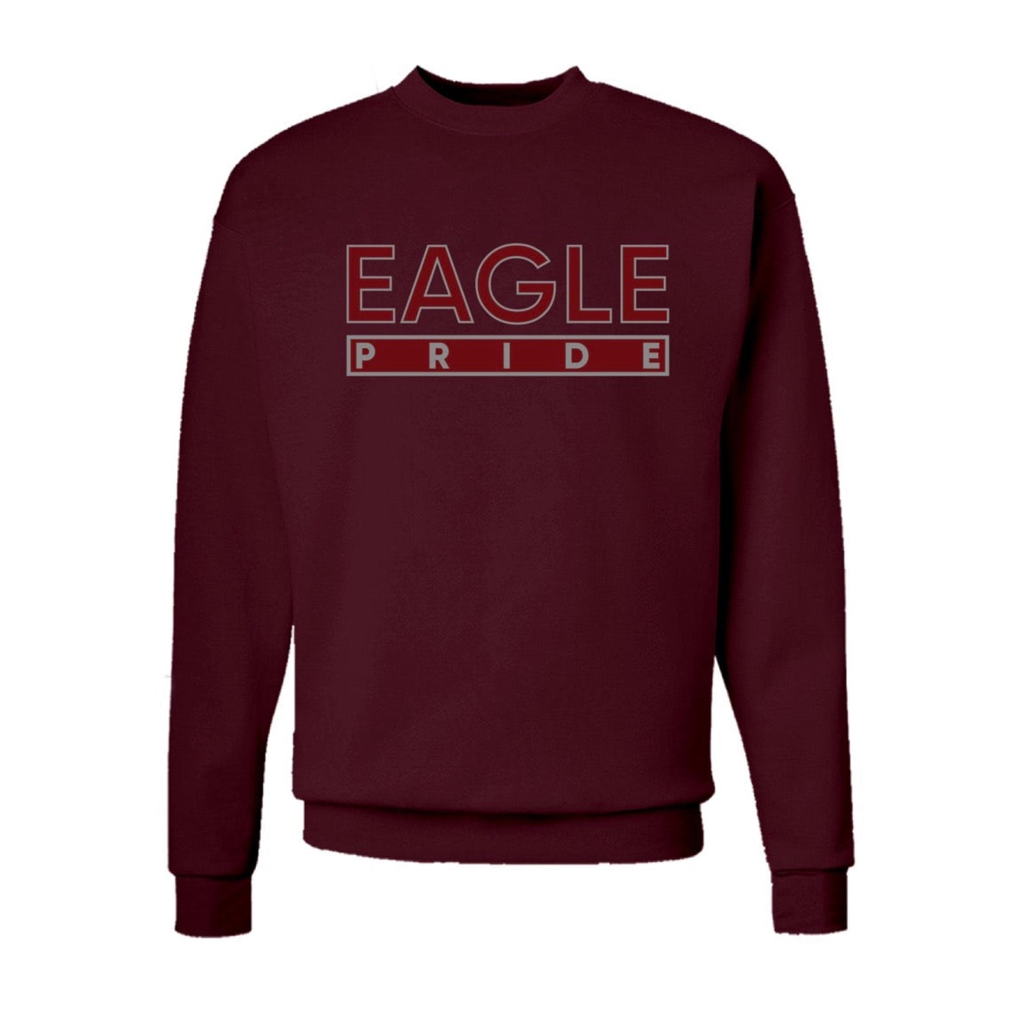 The “Eagle Pride” Hoodie/Crew in Maroon/Grey (NC)