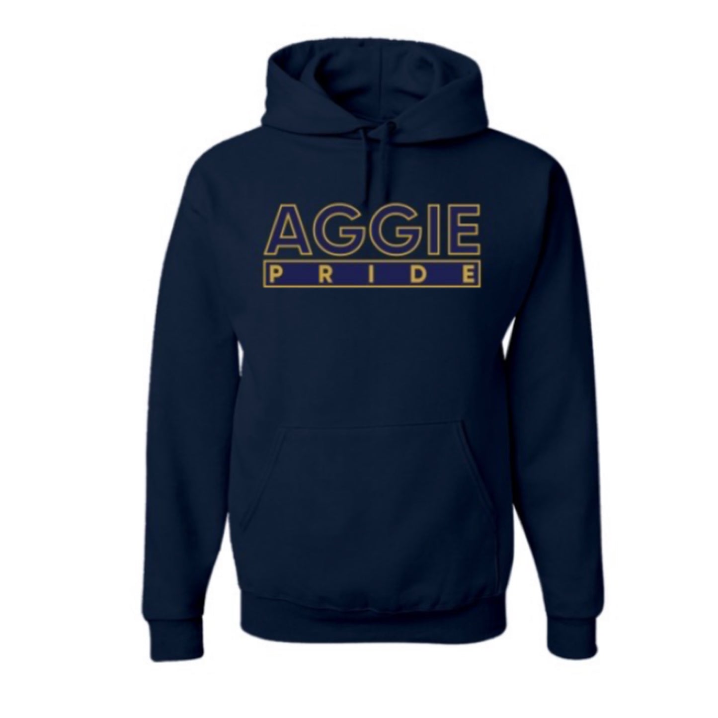 The “Aggie Pride” Hoodie in Navy Blue/Gold (NC)