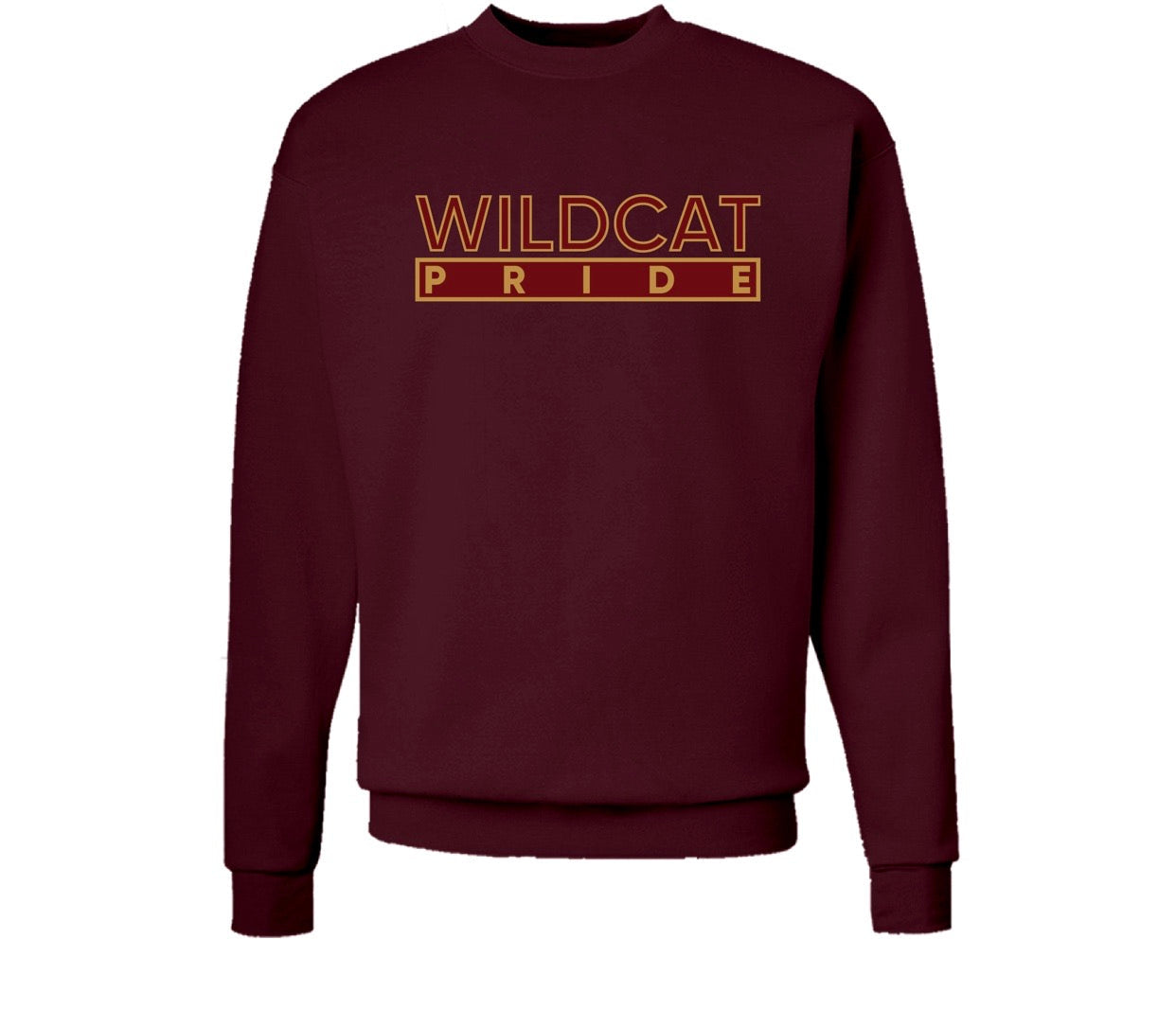 The “Wildcat Pride” Hoodie/Crew in Maroon/Gold (FL)