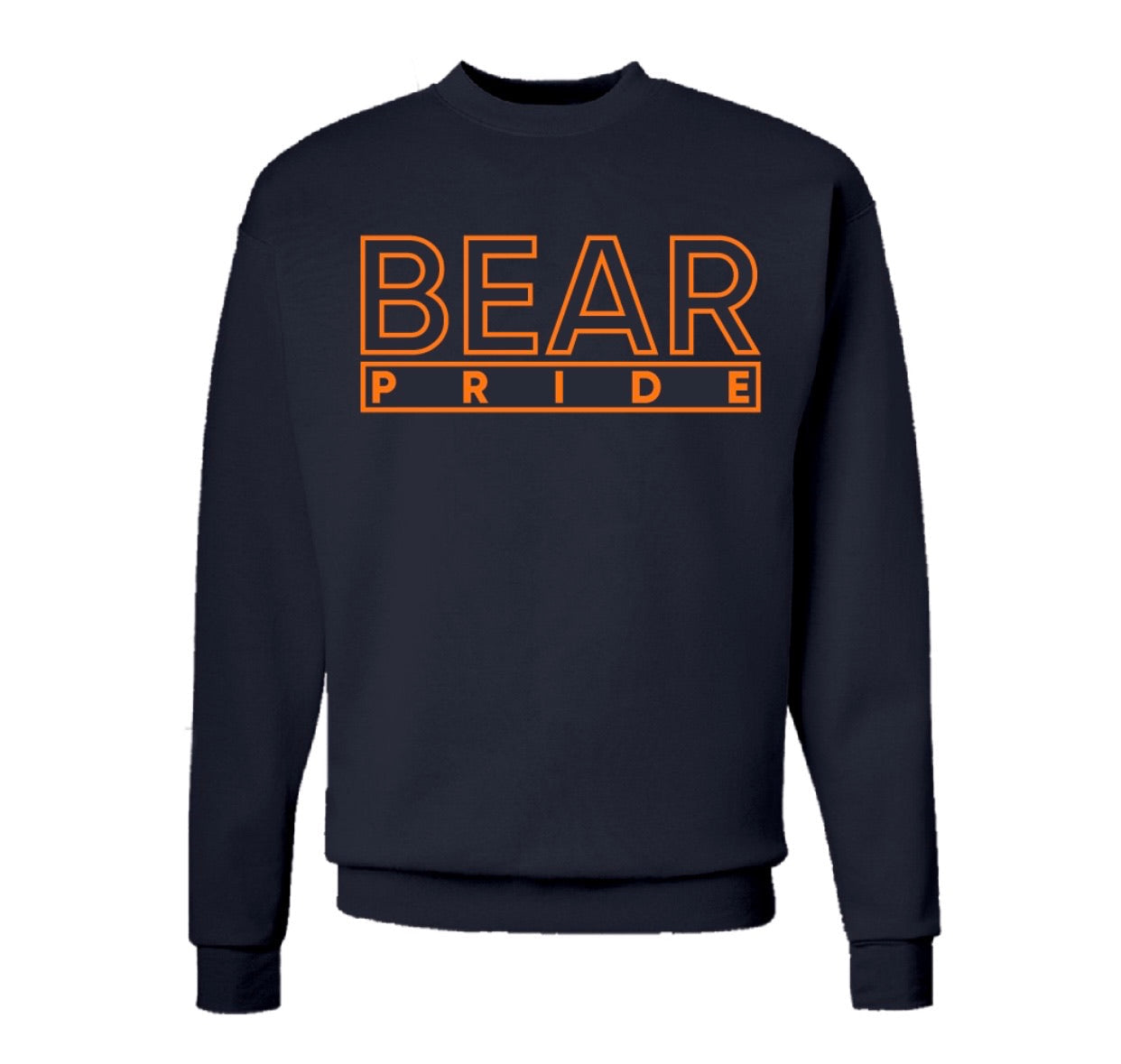 The “Bear Pride” Hoodie in Navy Blue and Orange (MD)