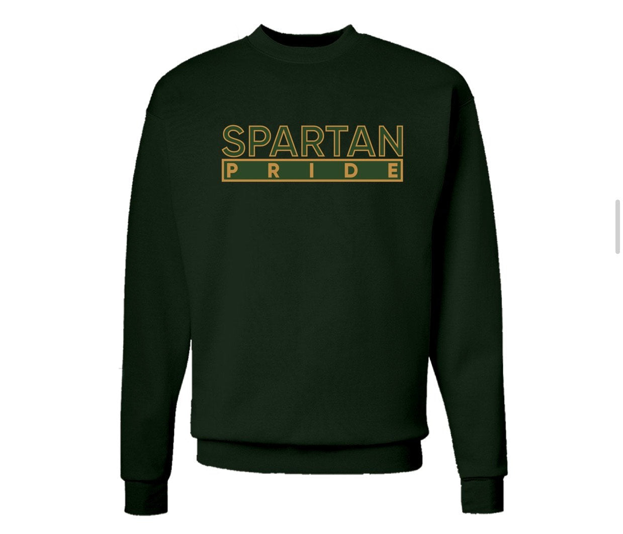 The "Spartan Pride" Hoodie/Crew in Forest Green/Gold (VA)
