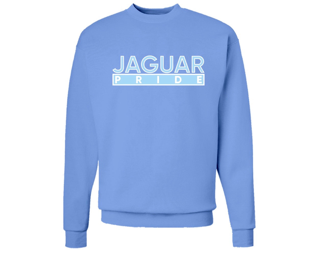 The “Jaguar Pride” Hoodie/Crew in Columbia Blue/White (GA)