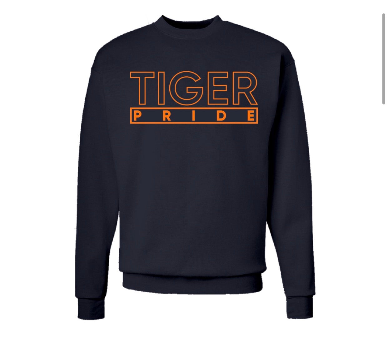 The “Tiger Pride” Hoodie/Crew in Navy Blue/Orange (GA)