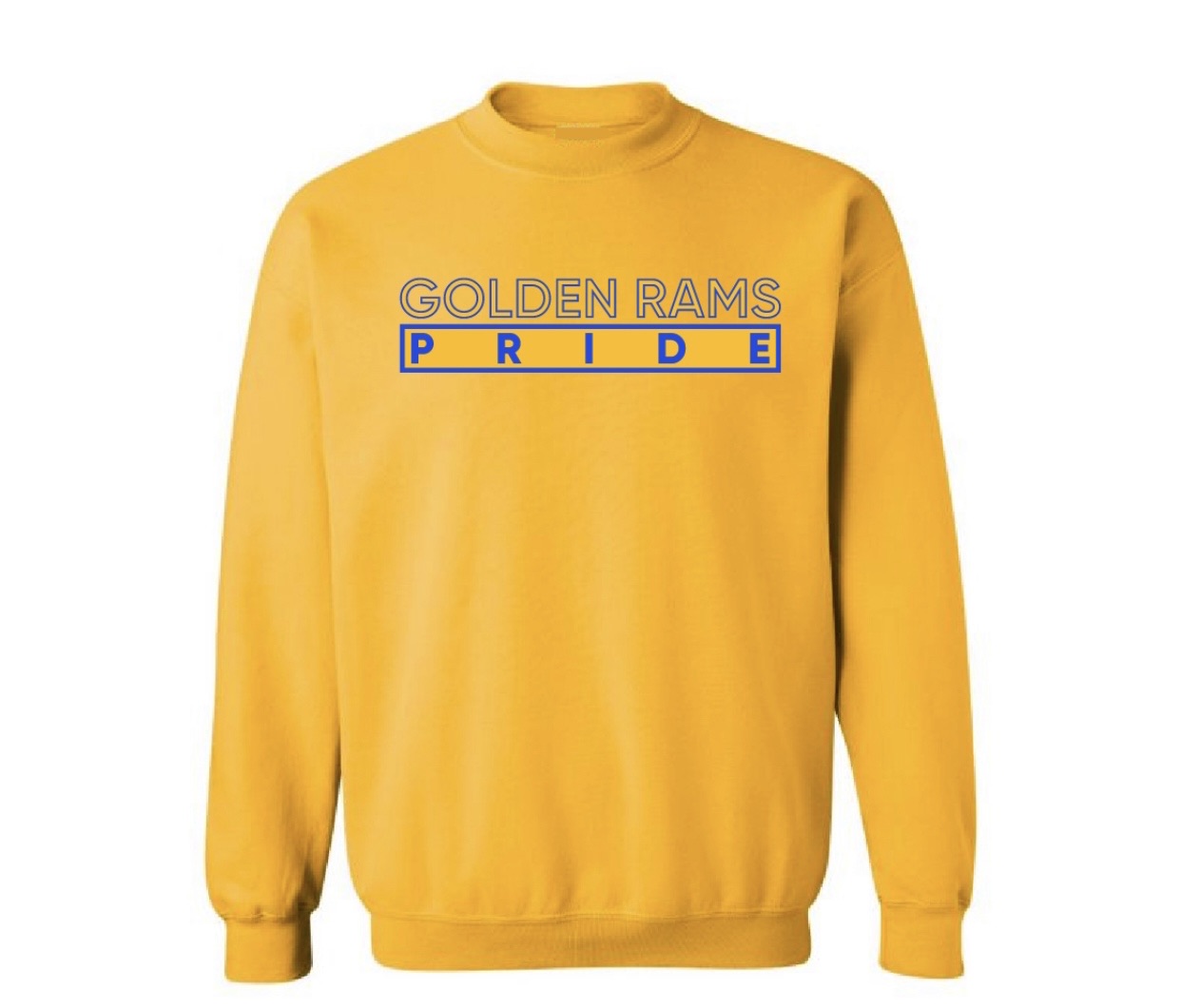 The “Golden Rams Pride” Hoodie/Crew in Gold/Royal Blue (GA)
