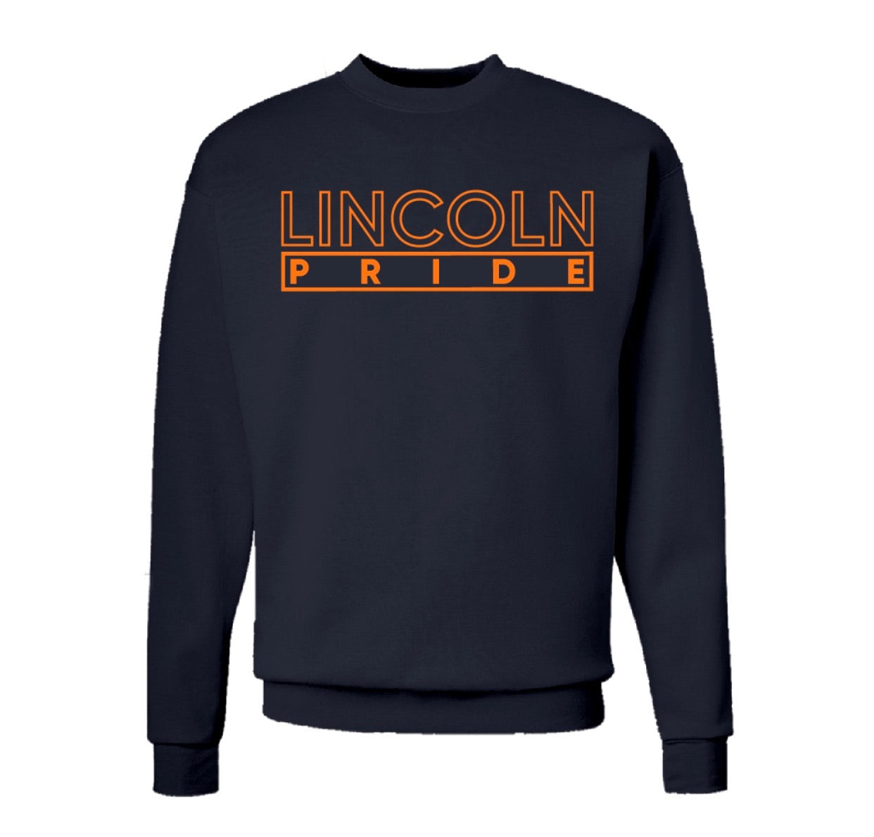 The “Lincoln Pride” Hoodie/Crew in Navy Blue/Orange (PA)