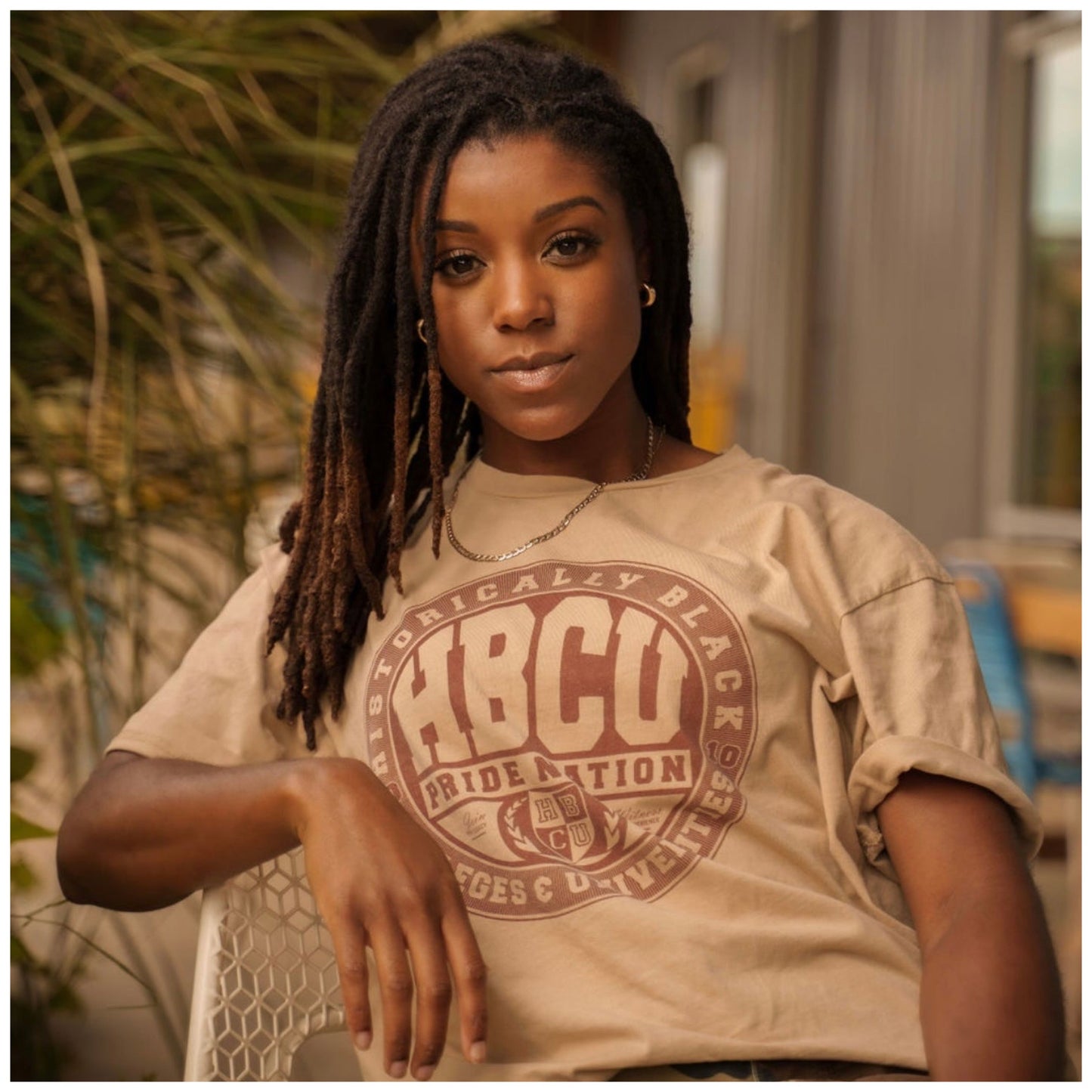The “Melanin” Tee in Brown/Brown