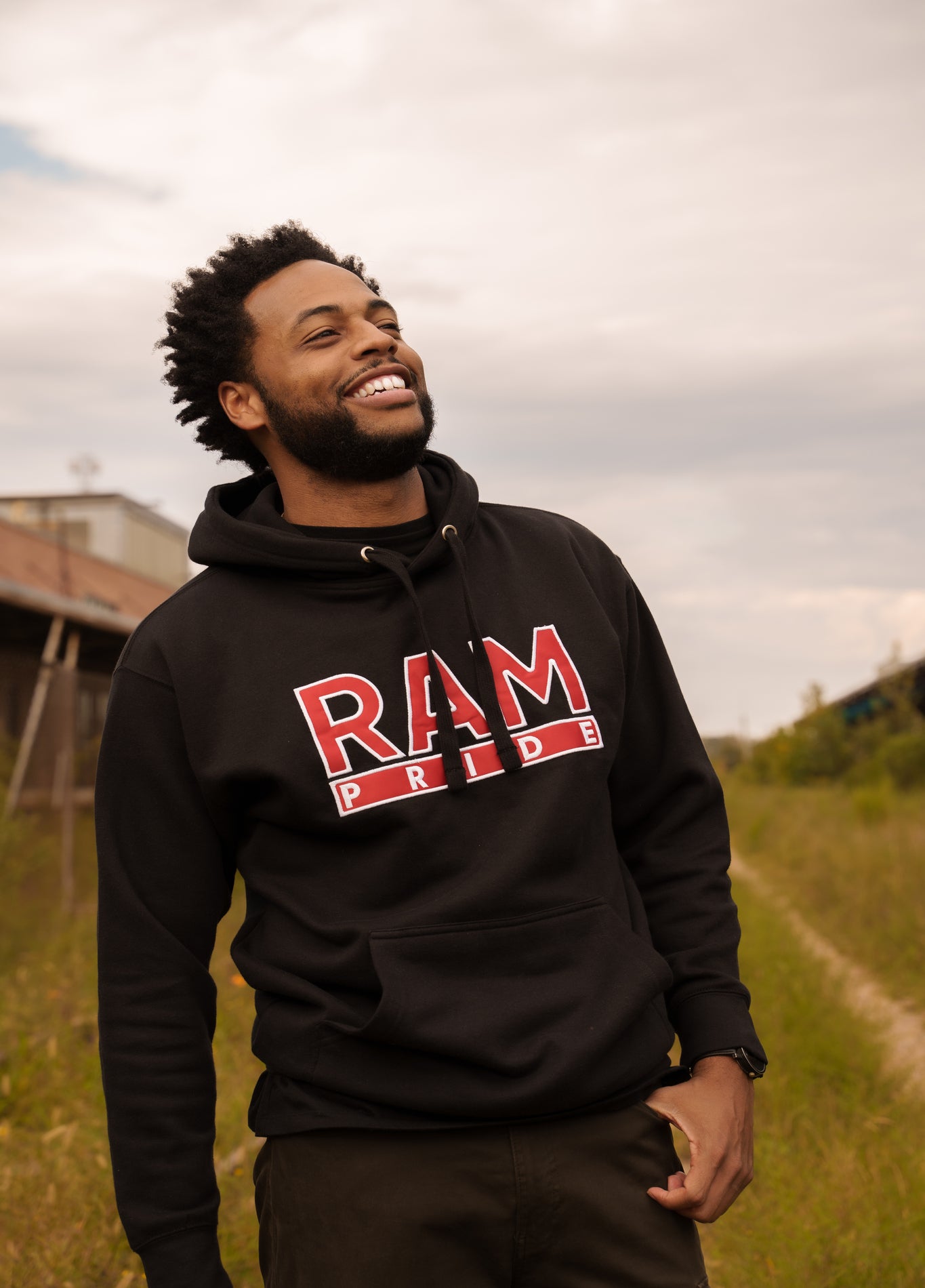 The Ram Pride Hoodie in Blk/Red/White