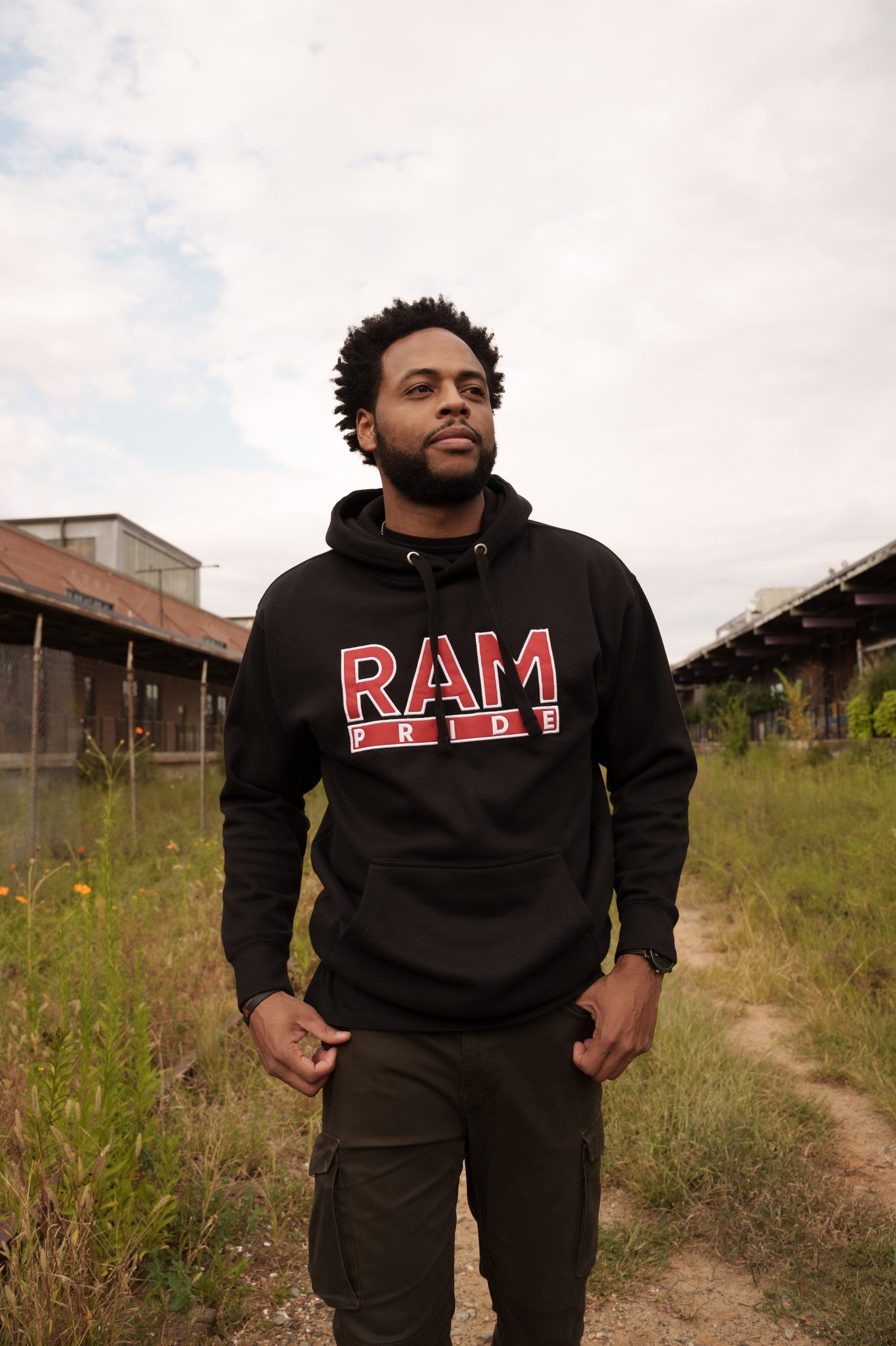 The Ram Pride Hoodie in Blk/Red/White