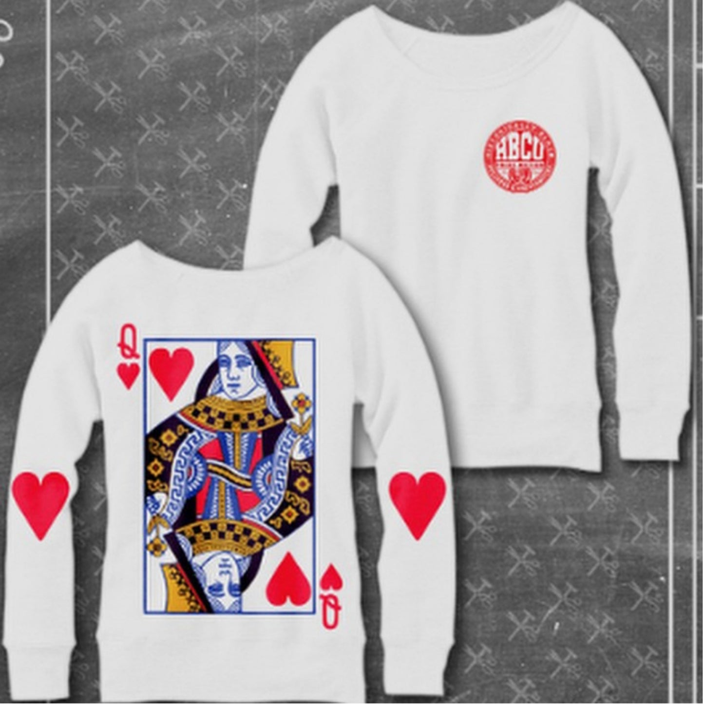 HBCU Queen Off Shoulder Crewneck