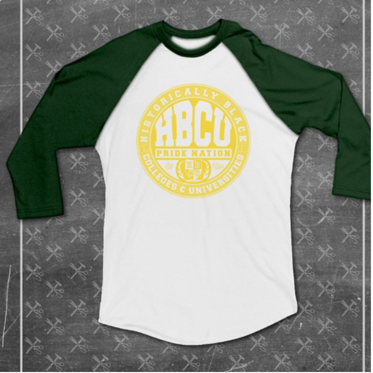 HPN Classic Logo Baseball Tee (Green/Gold)