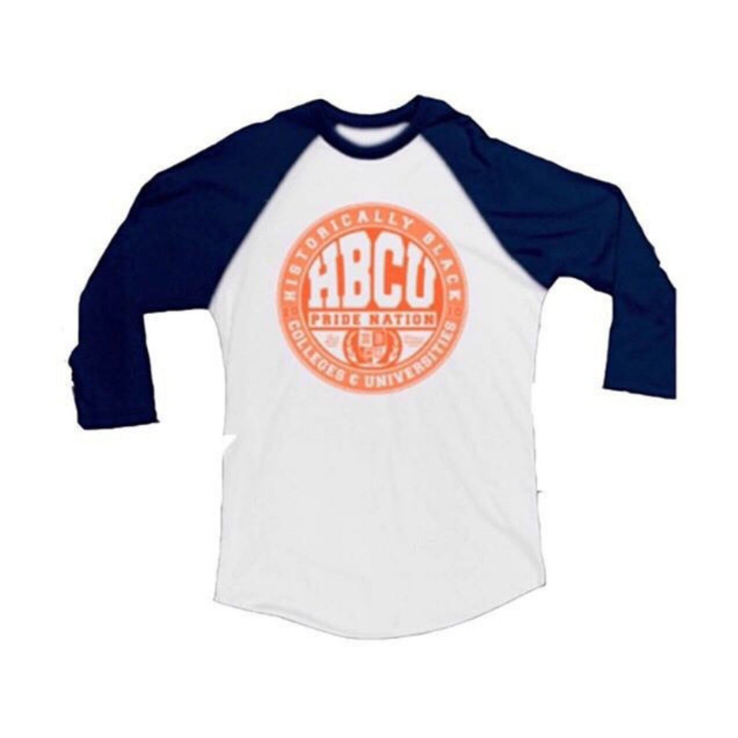 HPN Classic Logo Baseball Tee (Navy Blue and Orange)