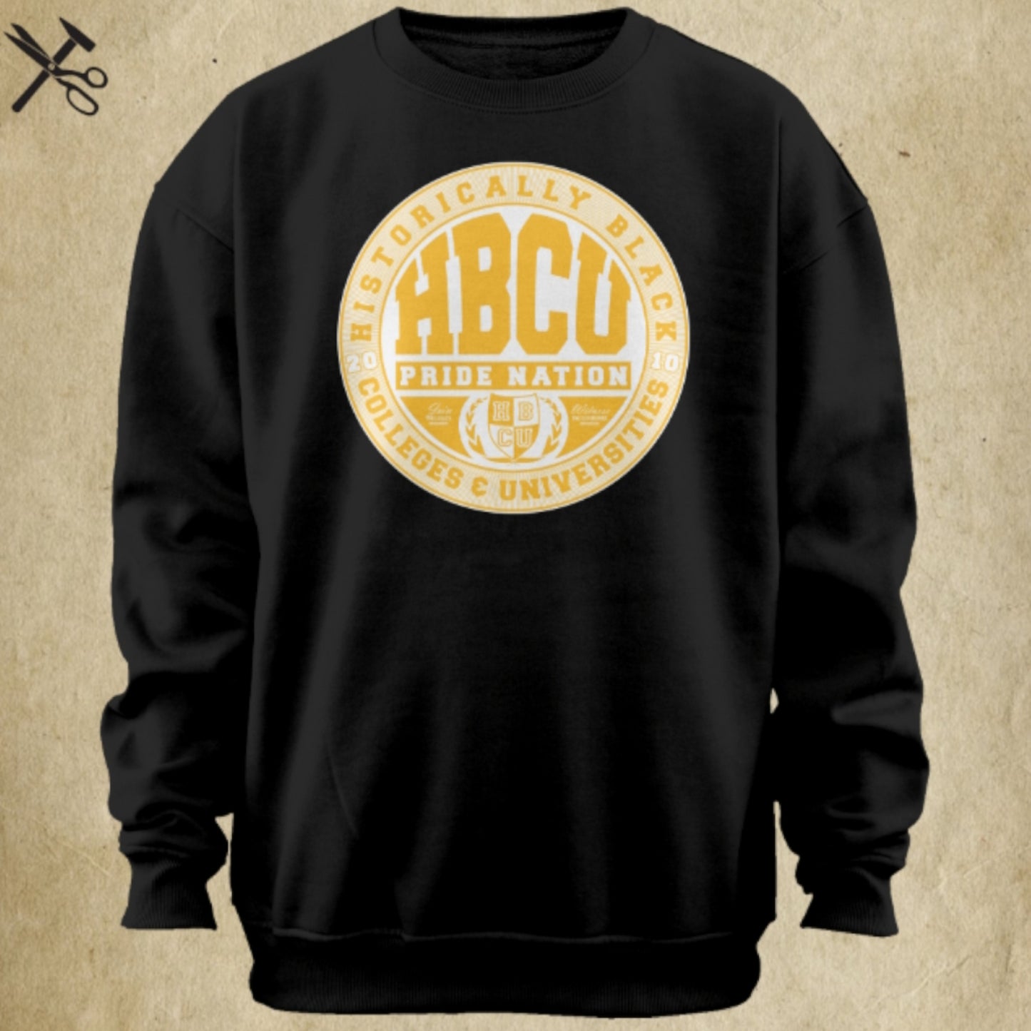 HPN Classic Logo Crew (Black/White/Gold)