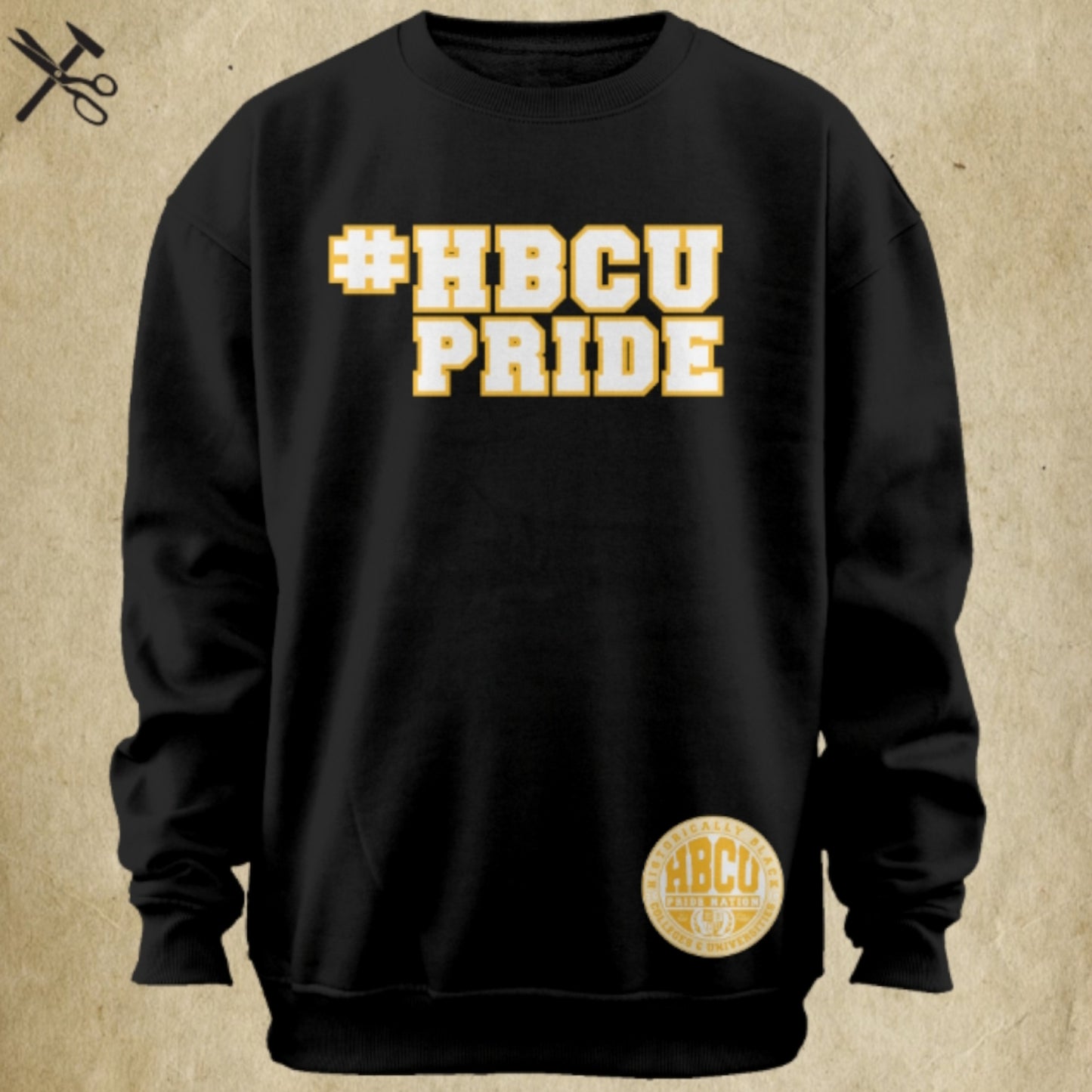 #HBCUPride Crew (Black/White/Gold)
