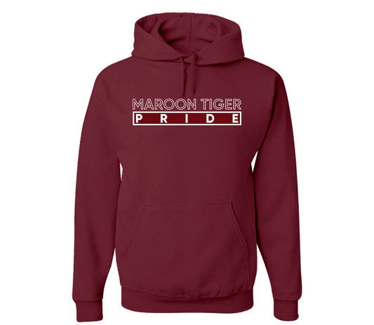 The “Maroon Tiger” Hoodie/Crew in Maroon/White (GA)