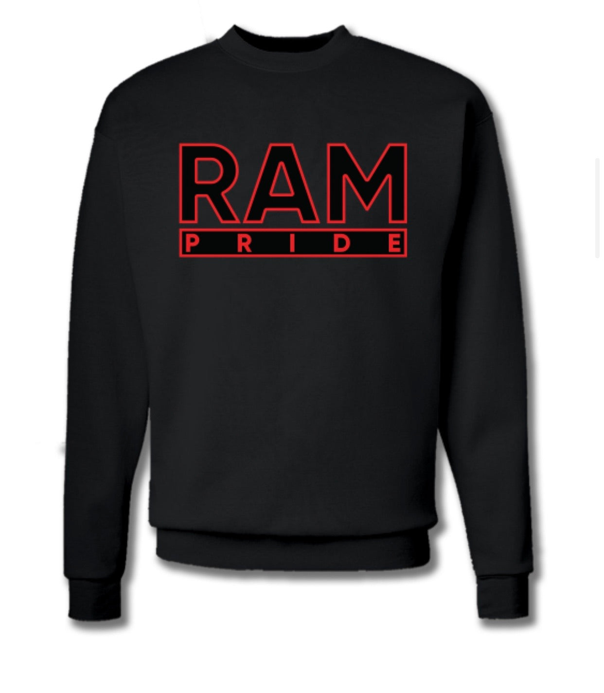 The “Ram Pride” Hoodie/Crew in Black/Red (NC)