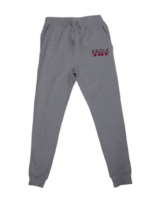 “Eagle Pride” Joggers in Heather Grey/Maroon #ThePrideOfHBCUs (Embroidered)