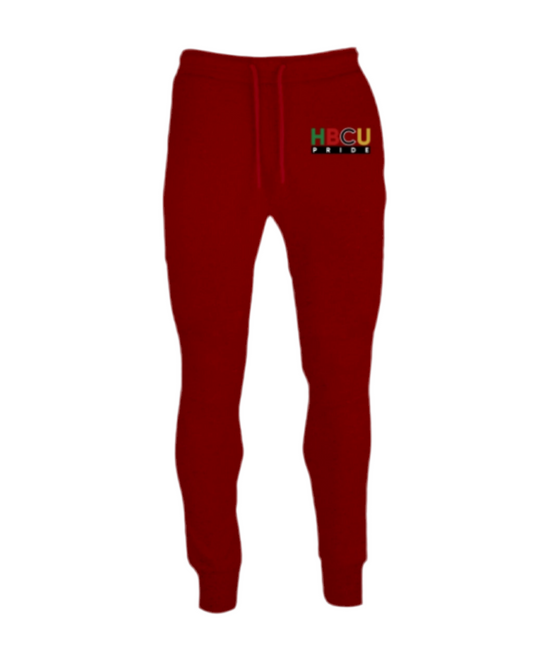 The "POWER" HBCU Pride Banner Joggers in Red
