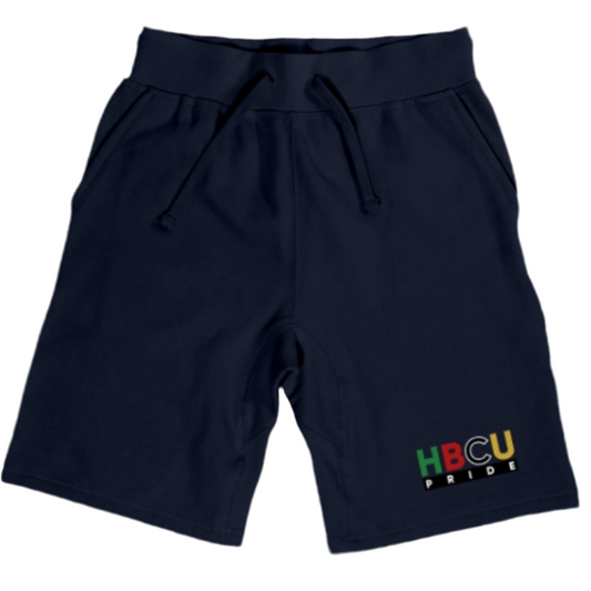 The "Entrepreneur" HBCU Pride Banner Shorts in Navy Blue