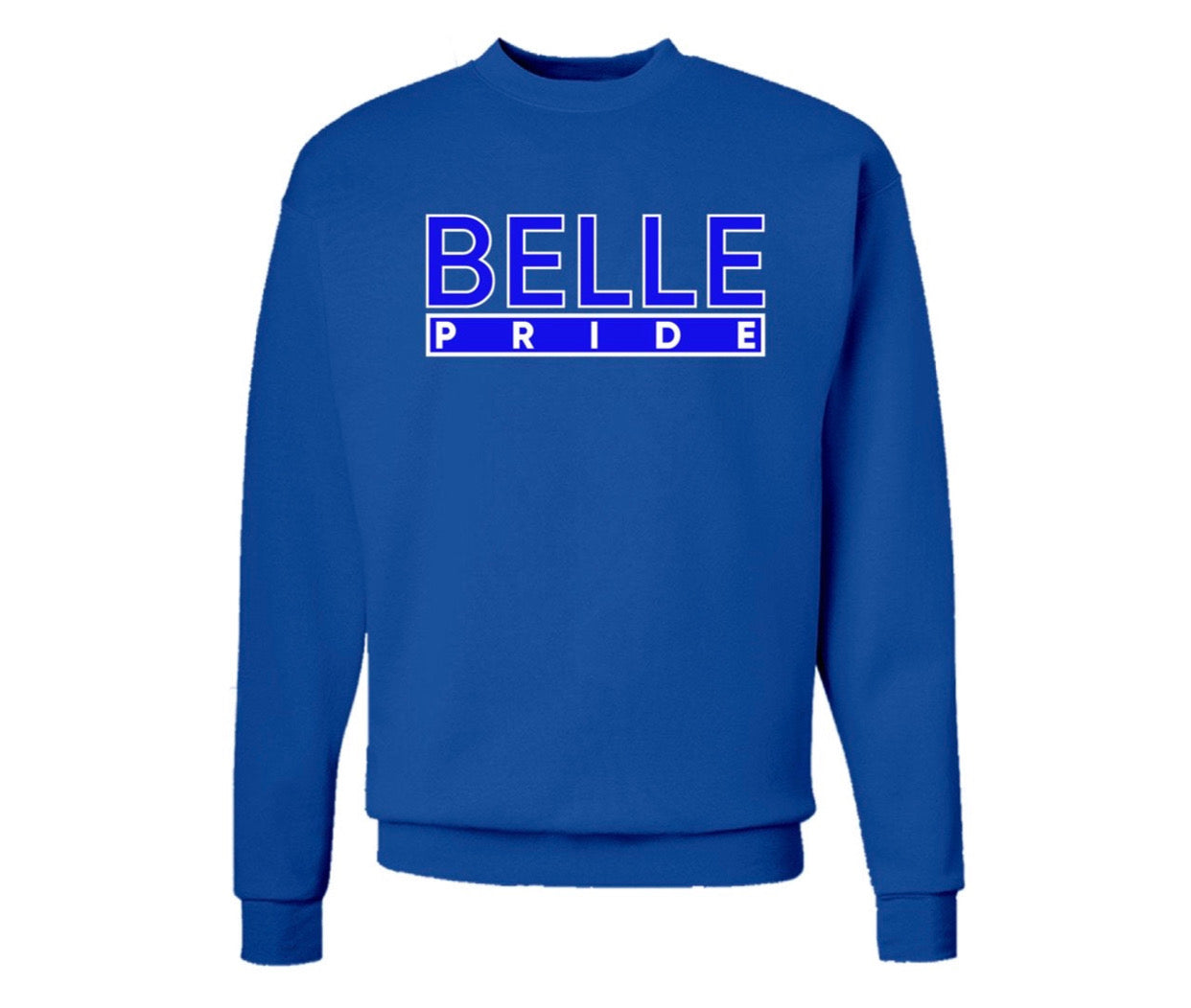 "Belle Pride" Hoodie/Crew in Royal Blue and White (NC)