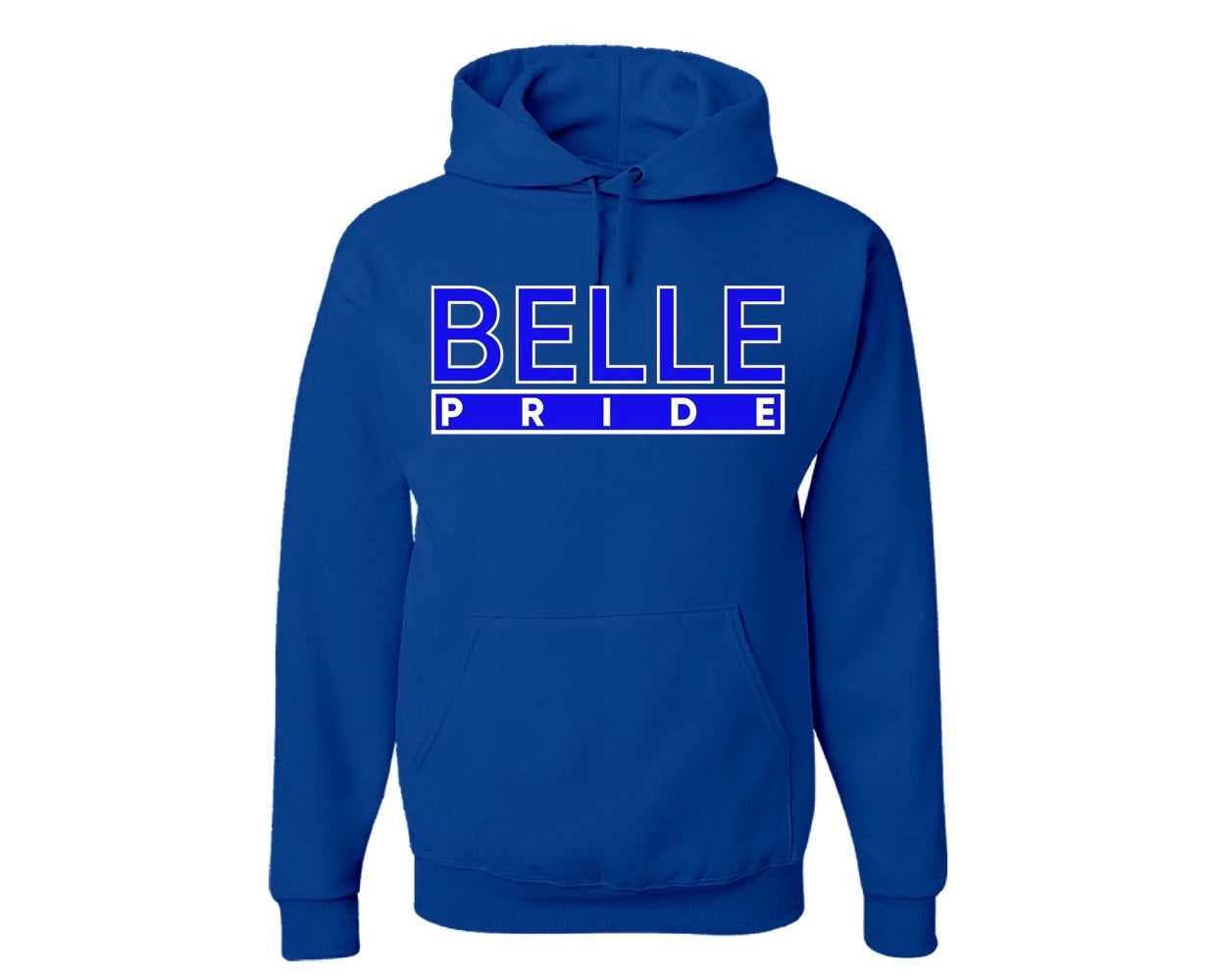 "Belle Pride" Hoodie/Crew in Royal Blue and White (NC)