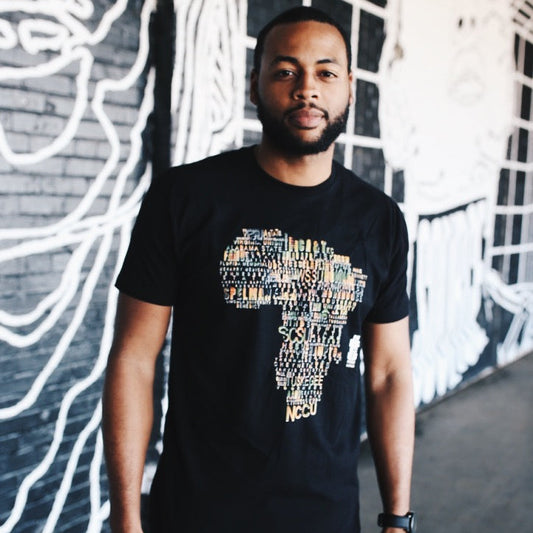 The “Diaspora” Tee in Black and Kente #classic