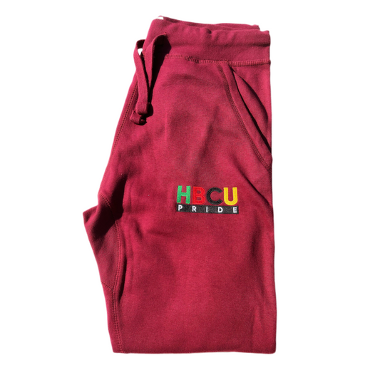 Unisex HBCU Joggers in Maroon “BOLD” (EMBROIDERED)