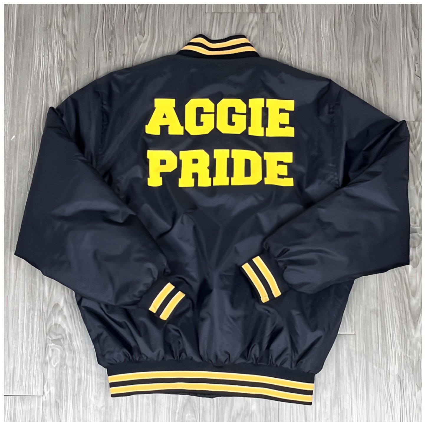 Purchase your “Aggie Pride Heritage Jacket Navy Blue/Gold/Yellow” before GHOE 2023!!!