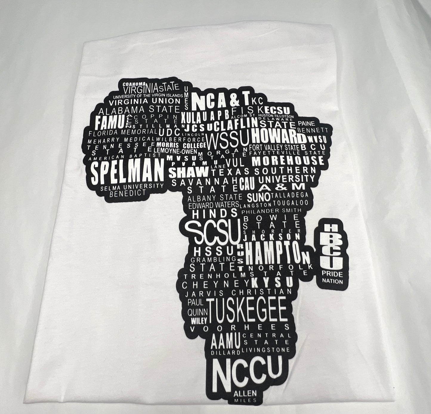 The "Diaspora" HBCU Tee in White and Black #instock