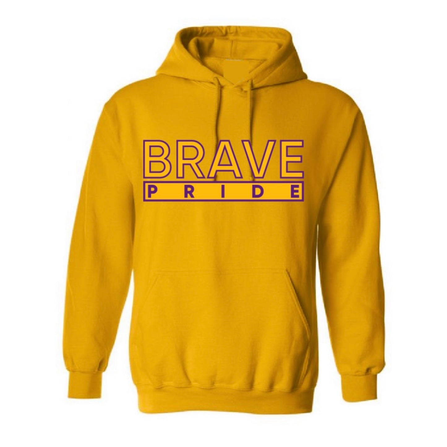 The “Brave Pride” Hoodie in Gold/Purple (MS)