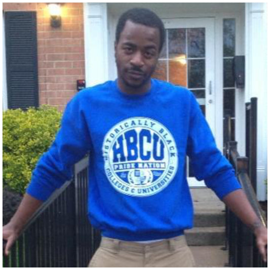 HPN Classic Logo Hoodie/Crew in Royal Blue and White