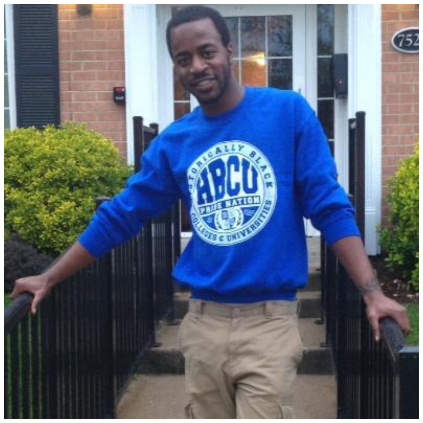 HPN Classic Logo Hoodie/Crew in Royal Blue and White