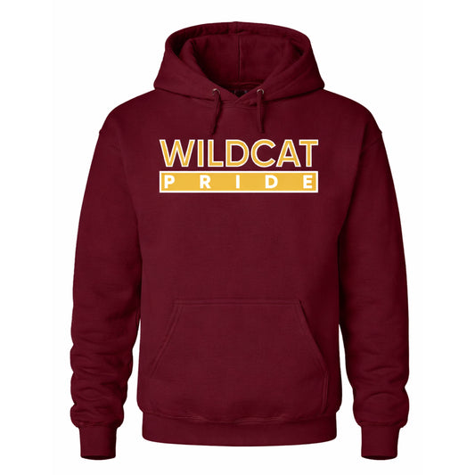 The “Wildcat Pride” Hoodie/Crew in Maroon/Gold (FL)