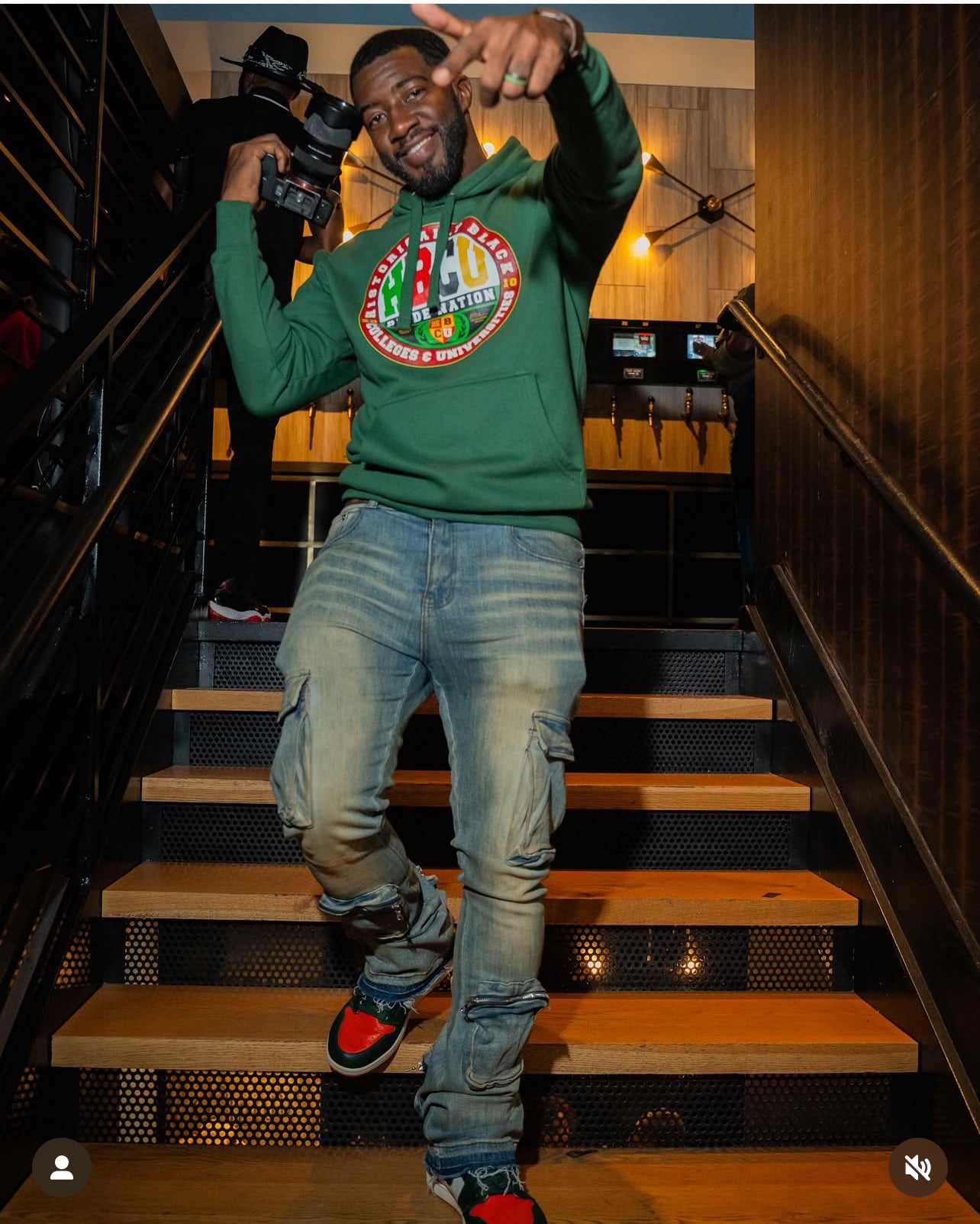 The “For The Culture” Classic Logo Hoodie in Green