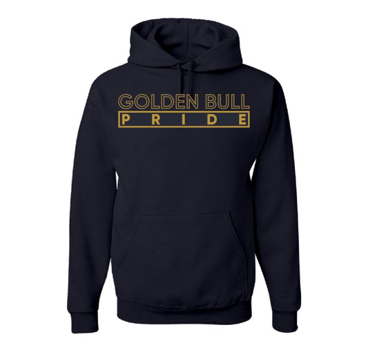 The “Golden Bull Pride” Hoodie/Crewneck in Navy Blue/Gold (NC)