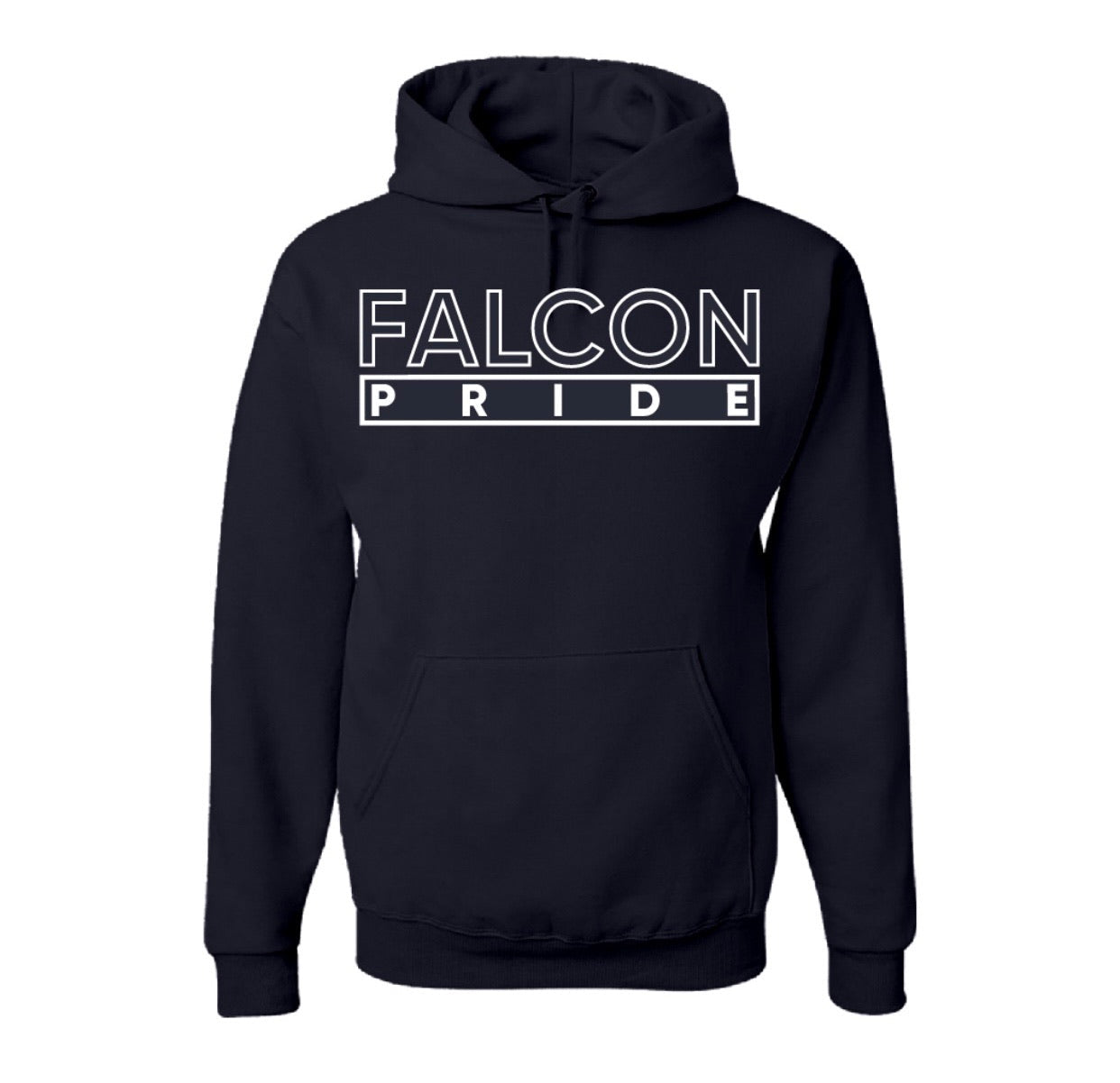 The “Falcon Pride” Hoodie/Crewneck in Navy Blue/White (NC)