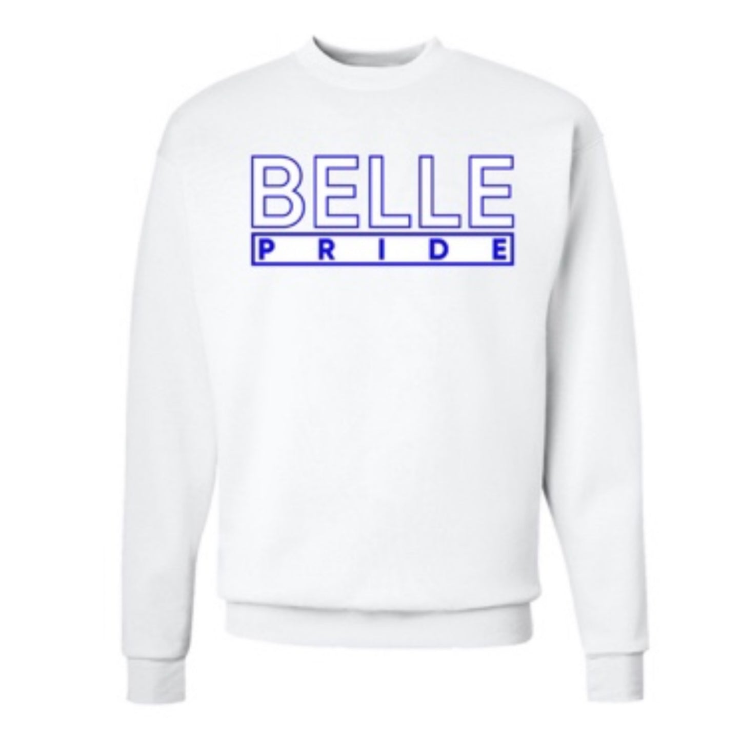 "Belle Pride" Hoodie/Crew in Royal Blue and White (NC)