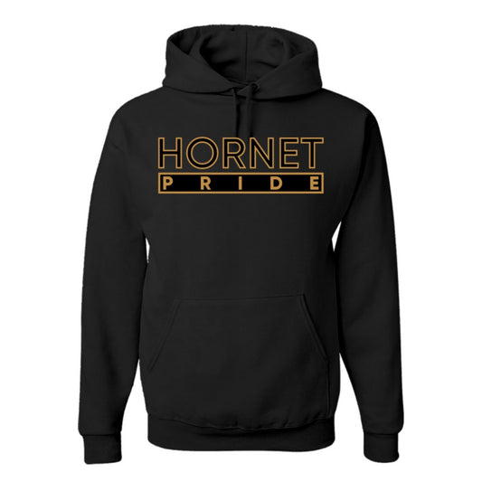 The “Hornet Pride” Hoodie in BLK/Gold (AL)