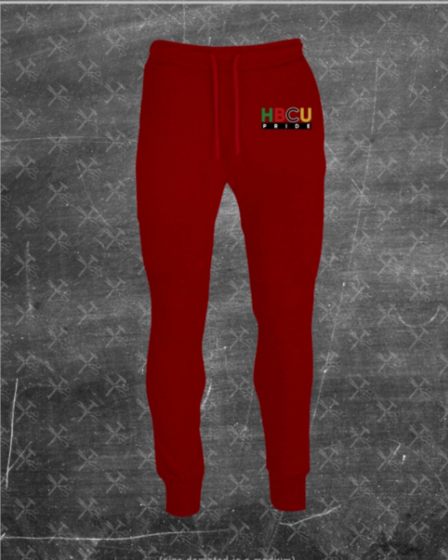 The "POWER" HBCU Pride Banner Joggers in Red