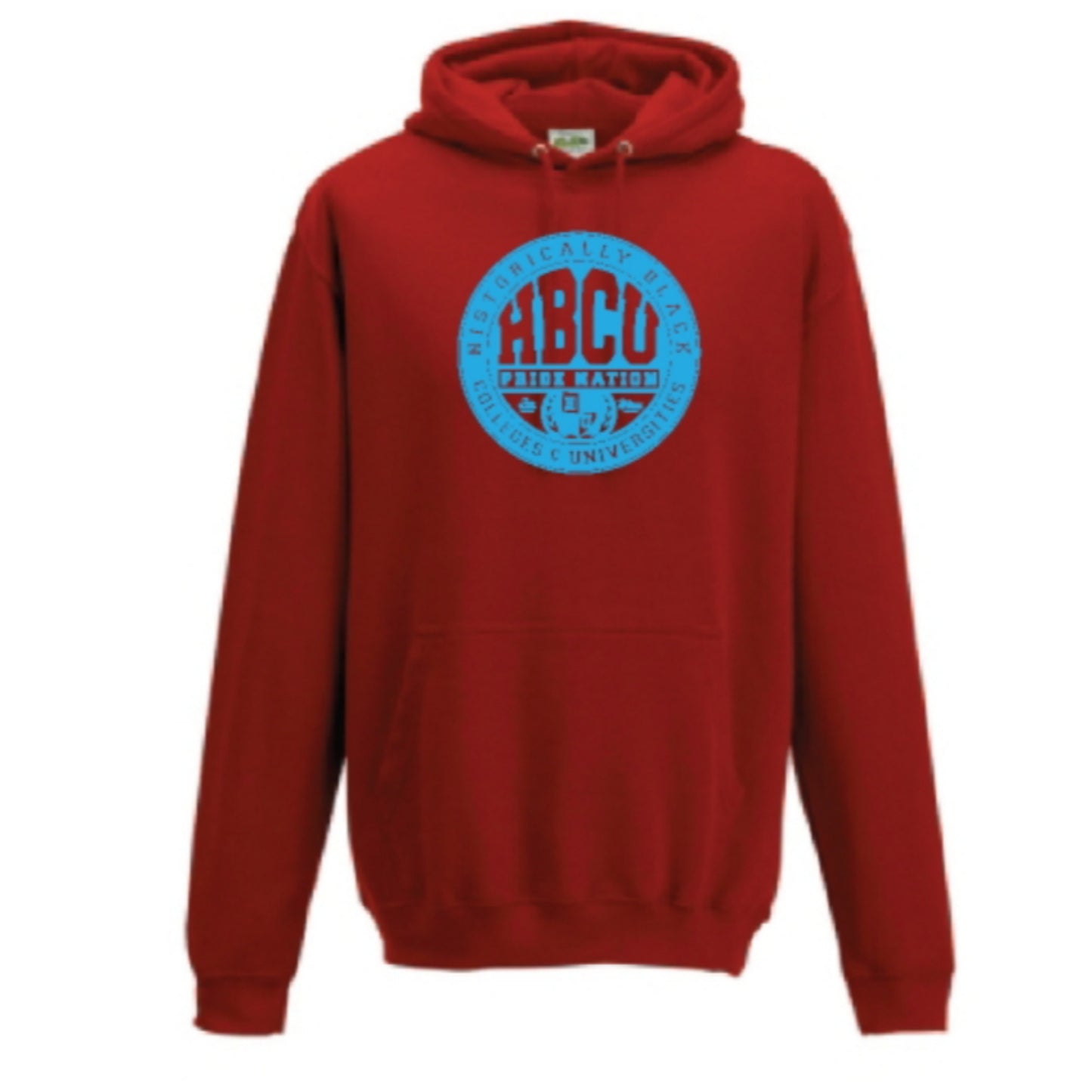 HPN Classic Logo Hoodie in Red/Columbia Blue (Delaware State University)