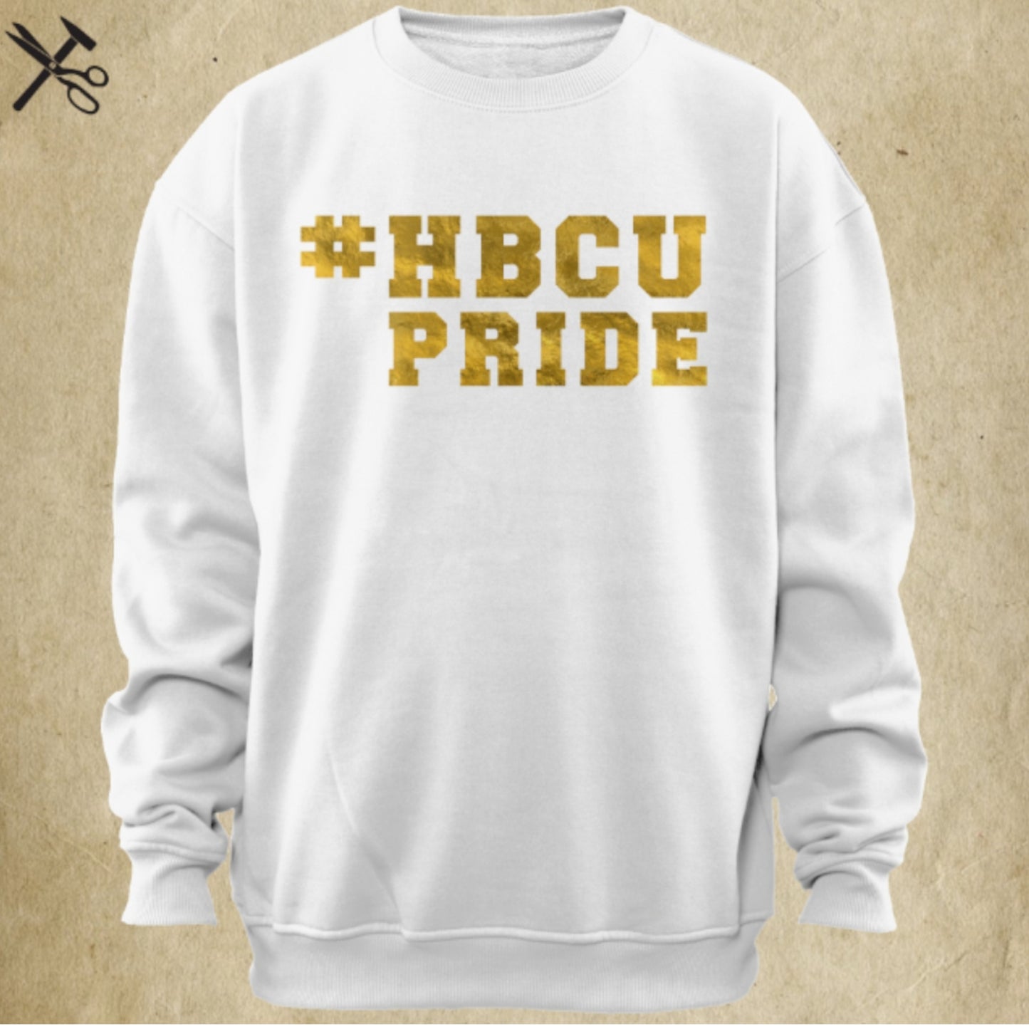 #HBCUPride Crew (White/Gold)