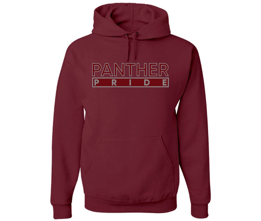 The “Panther Pride” Hoodie/Crew in Maroon/Grey (VA)