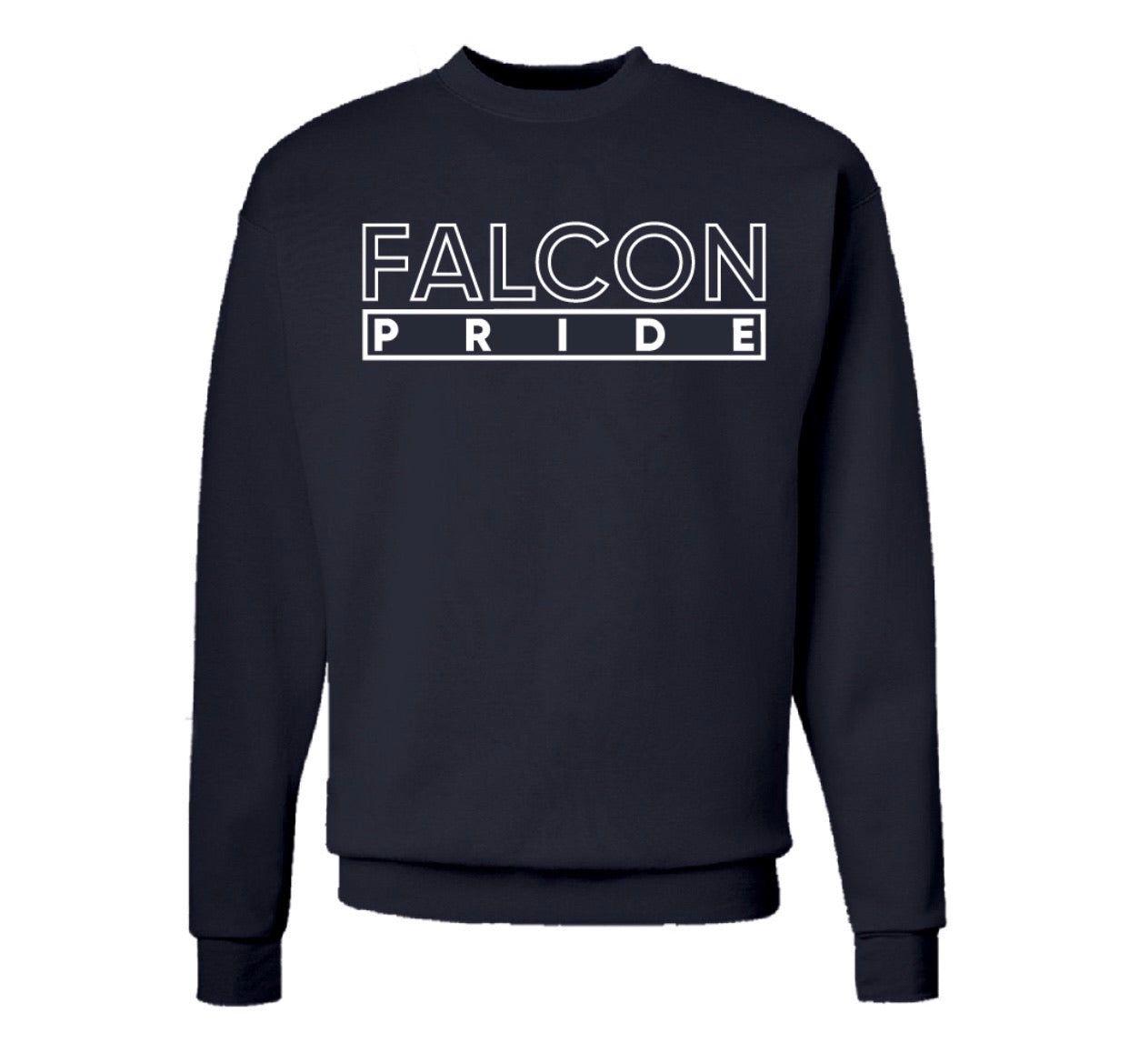 The “Falcon Pride” Hoodie/Crewneck in Navy Blue/White (NC)